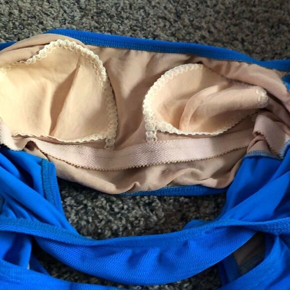 24-Sirena Concepts blue Bathing suit with metal side decor - Picture 3 of 8